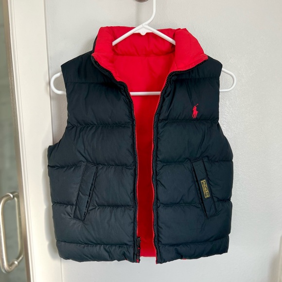 Polo Ralph Lauren black and red boys Reversable Vest/Gilet